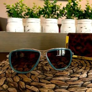 Tory Burch turquoise aviators